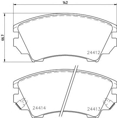 Передні гальмівні колодки 2441201 TEXTAR