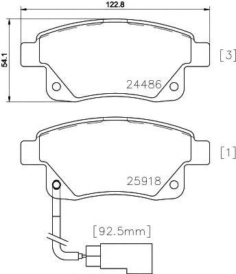 Задні колодки 2448601 TEXTAR