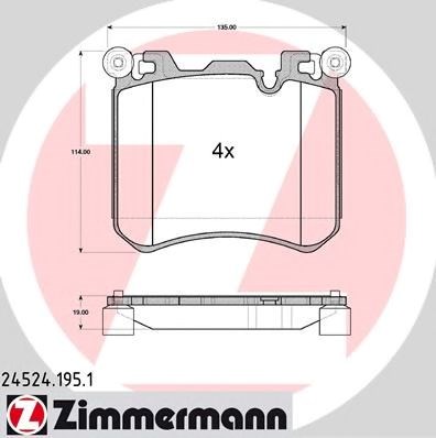 Гальмівні колодки 245241951 ZIMMERMANN