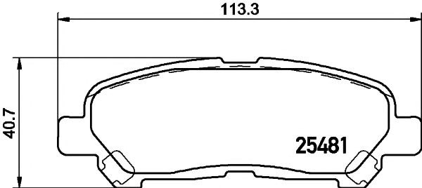 Колодки гальмові задні, дискові 2548101 TEXTAR