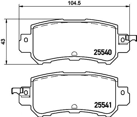 Задні колодки 2554001 TEXTAR