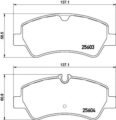 Колодки на гальмо задній дисковий 2560301 TEXTAR