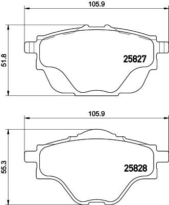 Задні дискові колодки 2582701 TEXTAR