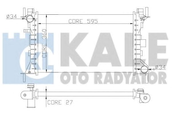 Kale ford радіатор охолодження focus 1.8di/tdci 99- 349700