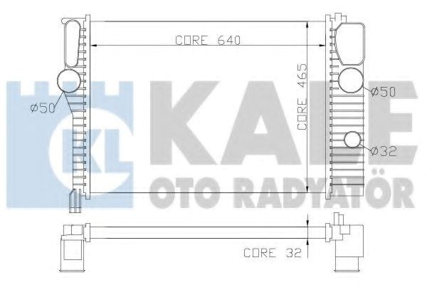 Kale db радіатор охолодження w211 e200/500 02- 351900