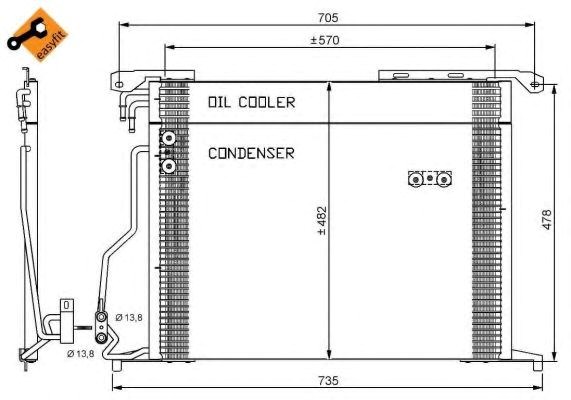 Радиатор кондиционера easy fit 35578