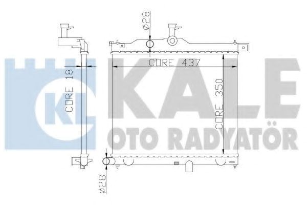 Kale hyundai радіатор охолодження двиг. i10 1.1/1.1crdi 08- 358300