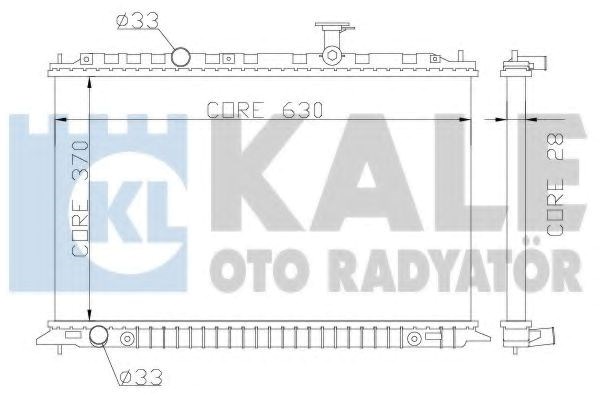 Kale kia радіатор охолодження двиг. rio ii 1.4/1.6 05- 359100