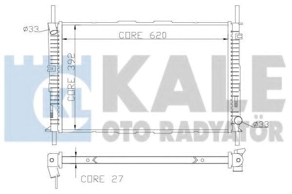 Kale ford радіатор охолодження двиг. mondeo iii 1.8/2.0 00- 368700