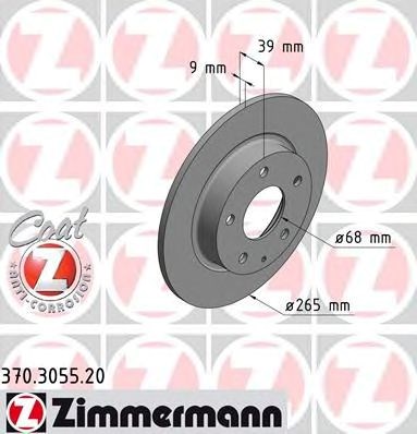 Дискові гальма 370305520 ZIMMERMANN