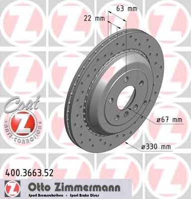 Дискові гальма 400366352 ZIMMERMANN