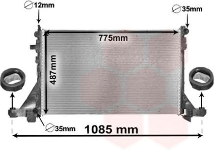 Радіатор охолодження nissan nv 400/opel movano b (вир-во van wezel) 43002560