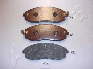 Колодки гальмівні передні дискові hyundai h-1 (вир-во ashika) 50-H0-002