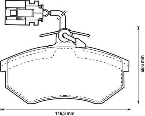 Колодки передні 571856J BENDIX