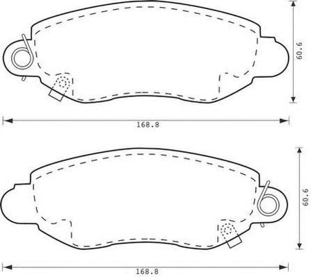 Колодки гальмівні дискові комплект 573015J BENDIX