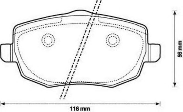Колодки передні 573144J BENDIX