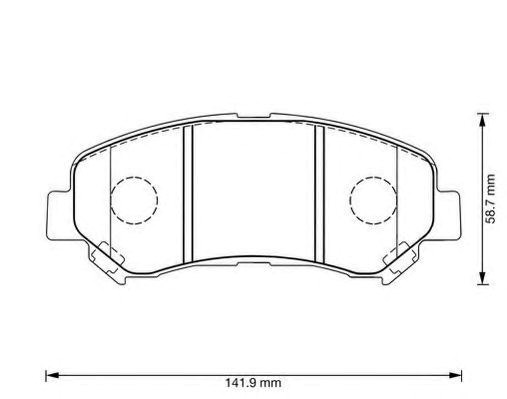 Гальмівні колодки 573379J BENDIX