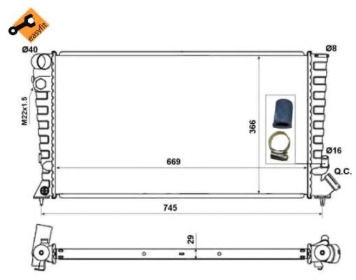 Радіатор 58189 NRF