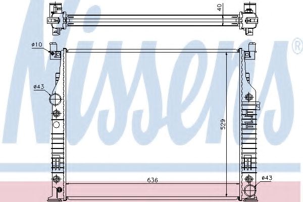 Радіатор охолодження двигуна 62576A NISSENS