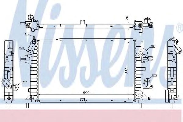 Радіатор охолодження 63029A NISSENS