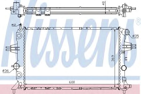 Система охолодження двигуна 63249A NISSENS