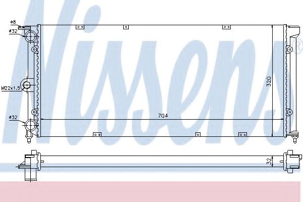 Радіатор охолодження 651911 NISSENS
