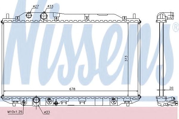 Радіатор 68141 NISSENS