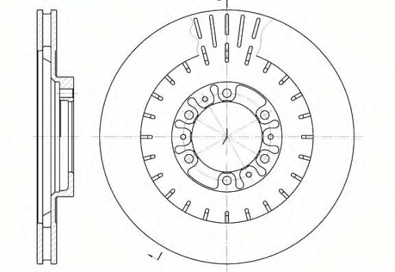 Диск переднього гальма 695310 REMSA