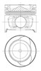 Поршень в комплекті на 1 циліндр, STD 8712340030 NURAL