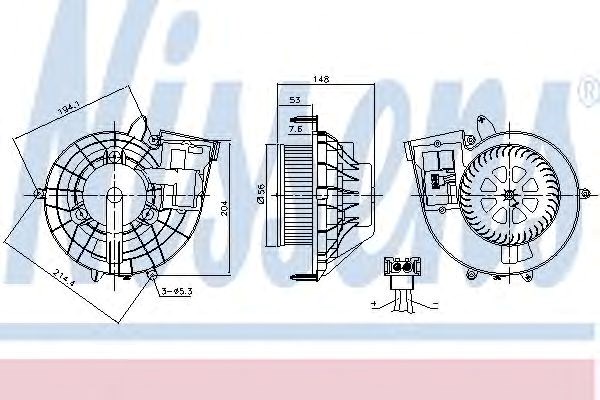 Електромотор пічки 87210 NISSENS