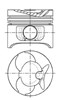 Поршень в комплекті на 1 циліндр, STD 8774310010 NURAL