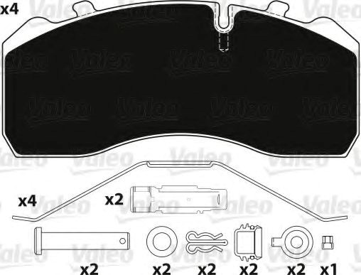 Тормозні колодки 882204 VALEO