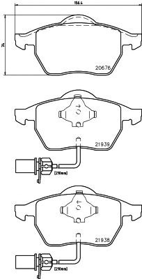 Колодки передні 8DB355008411 HELLA