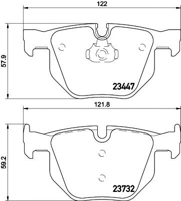 Задні дискові колодки 8DB355013941 HELLA