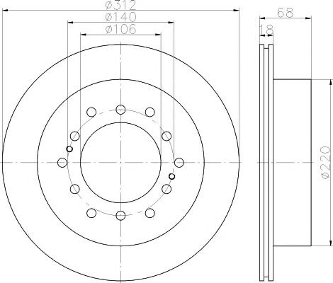 Дискові гальма 8DD355114861 HELLA