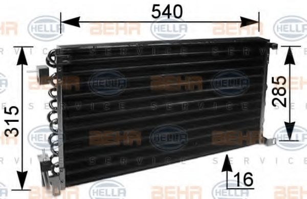 Радіатор охолодження кондиціонера 8FC351036041 HELLA