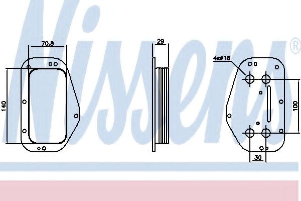 Nissens opel оливний радіатор astra h,j, corsa d, insignia, mokka, vectra c, zafira, fiat, chevrolet 90741