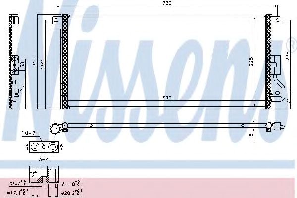 Радіатор охолодження кондиціонера 940390 NISSENS