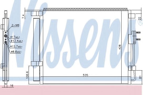 Конденсатор кондиціонера 940391 NISSENS