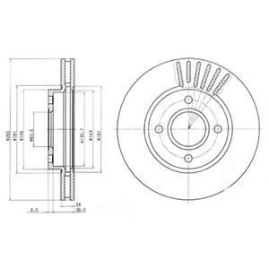 Delphi ford гальмівний диск передн. mondeo 94- scorpio -98 (26024) BG2699