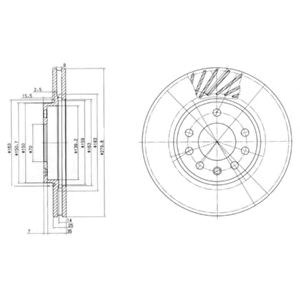 Delphi opel диск гальмівний передн.вент. astra g/h,meriva BG3405