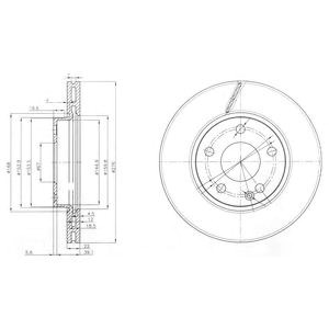 Гальмо дискове переднє BG3845C DELPHI