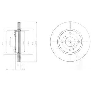 Диск переднього гальма BG4170C DELPHI