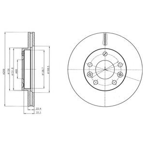 Гальмо дискове переднє BG4455 DELPHI