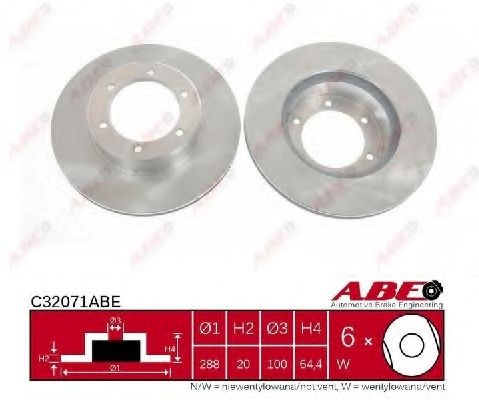 Диск переднього гальма C32071ABE ABE