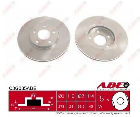 Гальмо дискове переднє C3G035ABE ABE