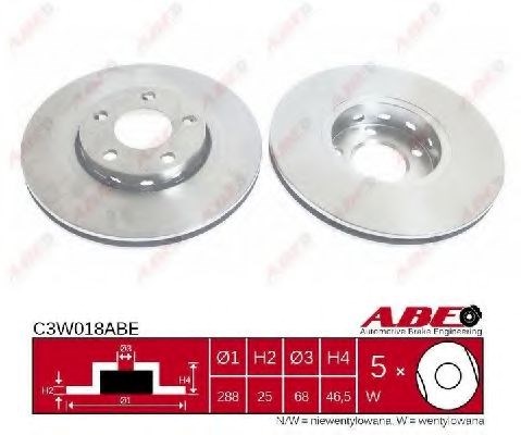 Диск переднього гальма C3W018ABE ABE