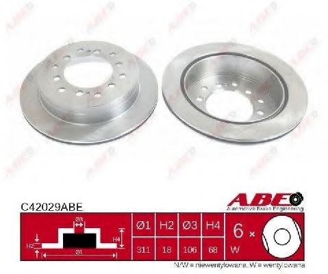 Диск заднього гальма C42029ABE ABE