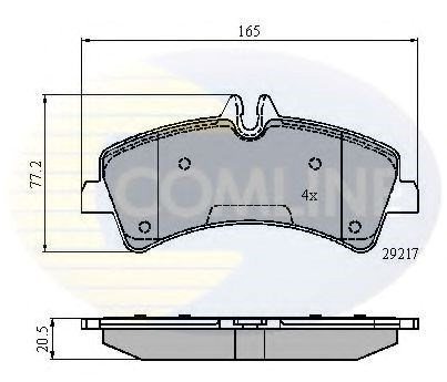 Задні колодки CBP01575 COMLINE