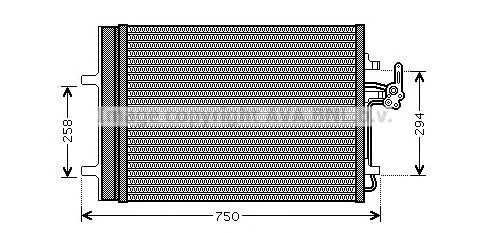 Радиатор кондиционера ford mondeo iv 2,0d 2,3i 2,5ti 2,0ecoboost (fda5427d) ava FDA5427D